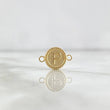 Charm Letter P Matte 0.6gr / 1cm-1.7cm / Yellow Gold 18K Bordered Circle ©