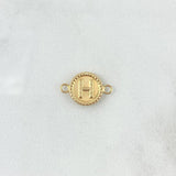 Charm Letter H 0.5gr / 1.6cm / Circular Embroidered Yellow Gold ©