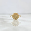 Charm Letter J 0.65gr / 0.7in / Bordered Circle 18K Gold ©