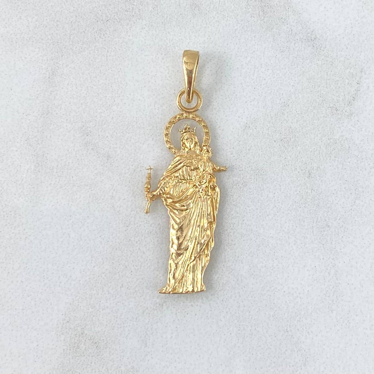 Dije Virgen Maria Auxiliadora 1.9gr / 3.2cm / Silueta Oro Amarillo ©