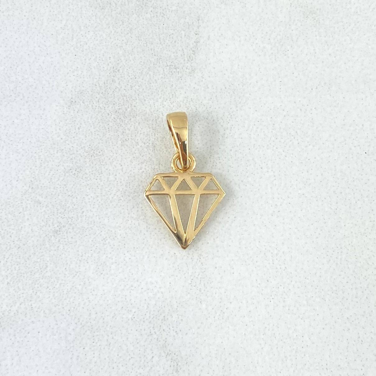 Pendant Diamond Silhouette 0.6gr / 1.5cm / Smooth Yellow Gold ©