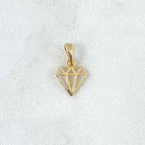 Pendant Diamond Silhouette 0.6gr / 1.5cm / Smooth Yellow Gold ©