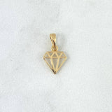 Dije Silueta Diamante 0.55gr / 1.5cm / Liso Oro Amarillo 18K *