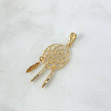 Pendant Dreamcatcher 1.55gr / 3.5cm / Smooth Yellow Gold