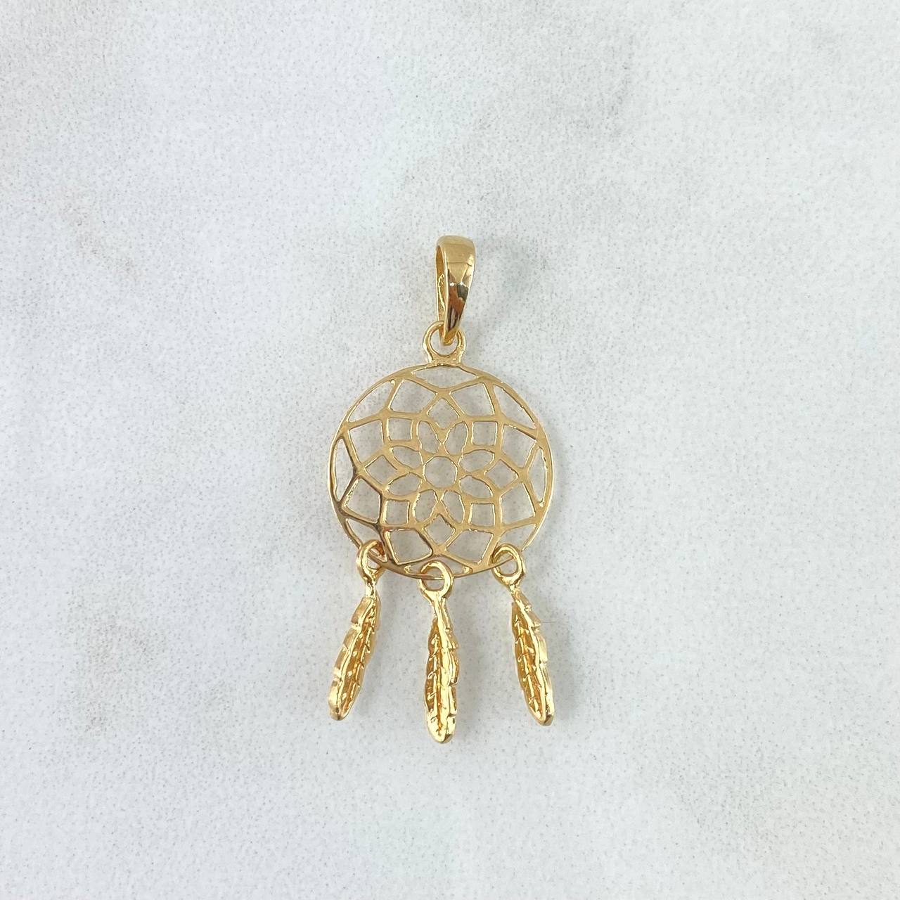 Pendant Dreamcatcher 1.55gr / 3.5cm / Smooth Yellow Gold