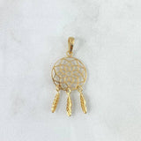 Pendant Dreamcatcher 1.55gr / 3.5cm / Smooth Yellow Gold