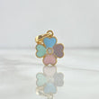Pendant Clover 2.1gr / 2.2cm / White Zircon Yellow Gold