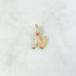 Pendant Letter N Italic 0.5gr / 1.5cm / Polished Yellow Gold