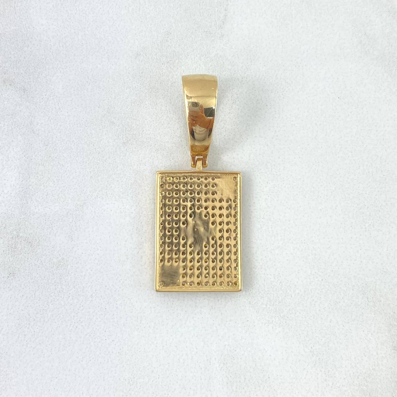 Pendant of Spades Card 4.95gr / 3.4cm / White Zircons Yellow Gold