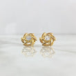 Stud Earrings Helice 3.6gr / 1.2cm / White Zircon - Lobster Claw Yellow Gold Butterfly