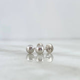 Stud Earrings Bead 0.55gr / 5mm Polished White Gold