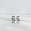 Stud Earrings Bead 0.55gr / 5mm Polished White Gold