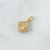 Pendant Clover VCyA 1.35gr / 1.8cm / Diamond Cut Punteado Oro Amarillo 18K ©