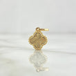 Pendant Clover VCyA 1.35gr / 1.8cm / Diamond Cut Punteado Oro Amarillo 18K ©