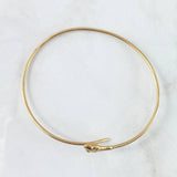 Bracelet Snake Hoop 5.65gr / 21cm / Green Zircons Yellow Gold