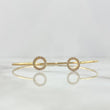 Bracelet Hoop Circles 4.25gr / 18.5cm / White Zirconia Yellow Gold