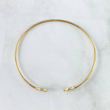 Bracelet Hoop Circles 4.25gr / 18.5cm / White Zirconia Yellow Gold