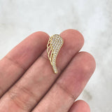 Pendant Wing 1.55gr / 2cm / White Zircons Yellow Gold