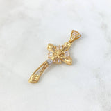 Pendant Cruz Cristo Molino 4.95gr / 4.5cm / White Zirconia Yellow Gold