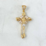Pendant Cruz Cristo Molino 4.95gr / 4.5cm / White Zirconia Yellow Gold