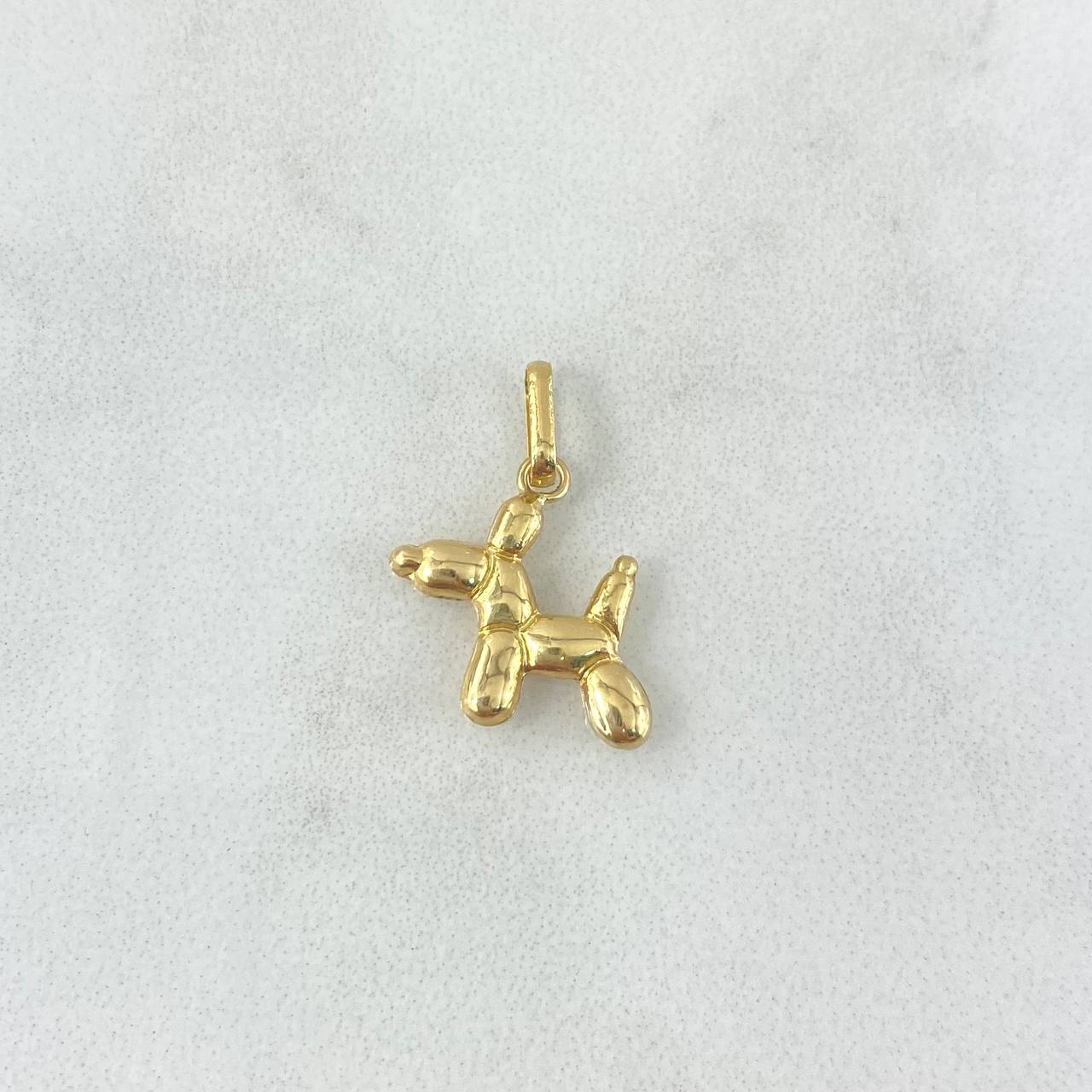 Pendant Perro Globo 0.5gr / 1.5cm / Yellow Gold Die-cut