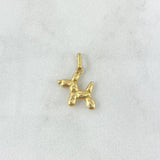 Pendant Perro Globo 0.5gr / 1.5cm / Yellow Gold Die-cut
