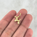 Pendant Perro Globo 0.5gr / 1.5cm / Yellow Gold Die-cut
