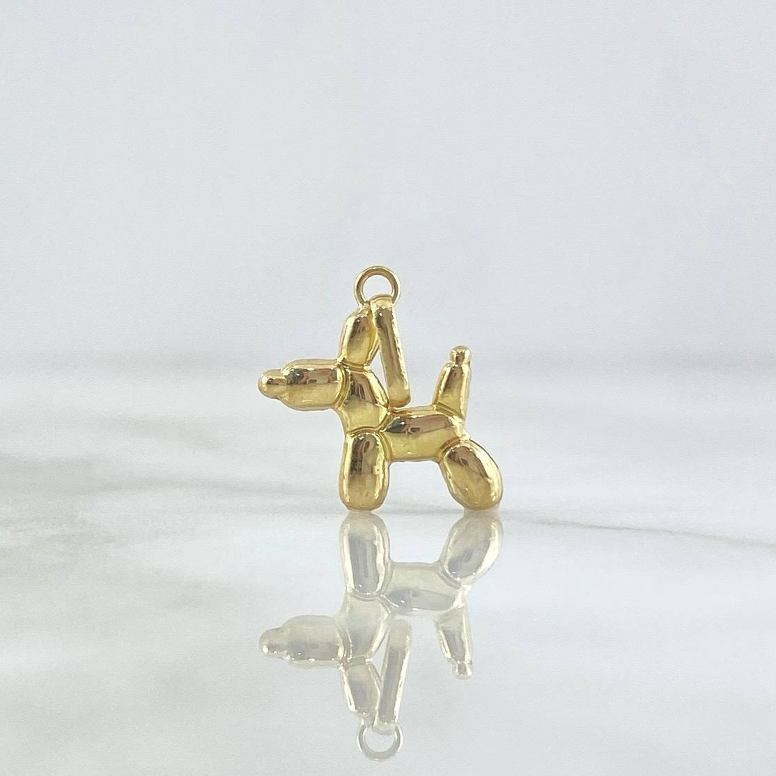 Pendant Perro Globo 0.5gr / 1.5cm / Yellow Gold Die-cut