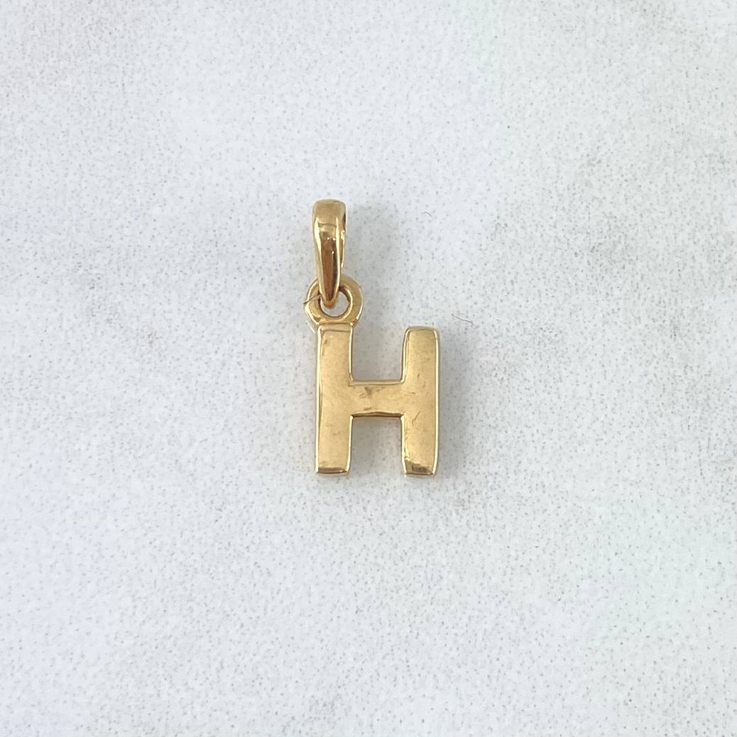 Pendant H Polished 0.65gr / 1.4cm / Yellow Gold