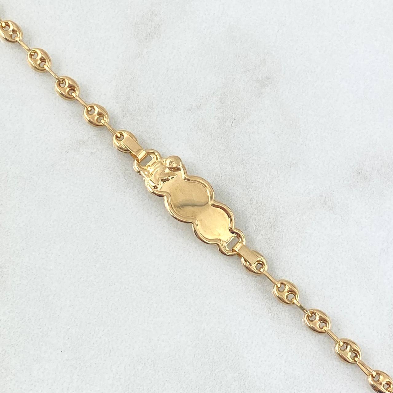 Pulso Bebé Gc Angel Nube Bordeada 2.05gr / 5 1/2 in / 3.5mm Oro Amarillo 18K *