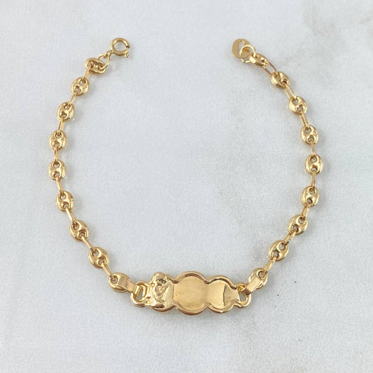 Pulso Bebé GC Placa Nube Angel 1.95gr / 5 1/4 in / 3.6mm Oro Amarillo 18K