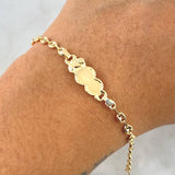 Pulso Bebé GC Placa Nube Angel 1.85gr / 5 3/4 in / 3.6mm Oro Amarillo 18K