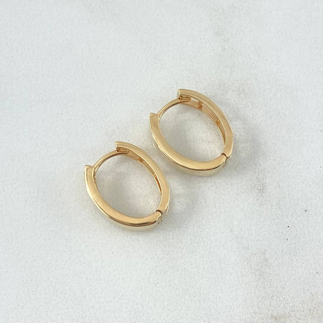 Candongas Mela 3.15gr / 1.4cm / Basteadas Ovaladas Oro Amarillo *