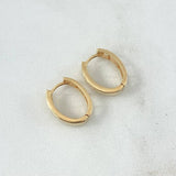 Candongas Mela 3.15gr / 1.4cm / Basteadas Ovaladas Oro Amarillo *