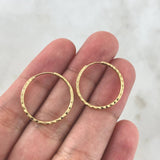Candongas Aro Rayado 1.25gr / 2.2cm / Oro Amarillo 18K