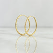 Candongas Aro Rayado 1.25gr / 2.2cm / Oro Amarillo 18K