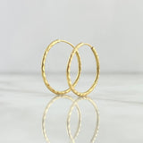Candongas Aro Rayado 1.25gr / 2.2cm / Oro Amarillo 18K