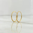 Candongas Aro Liso 0.7gr  / 1.5cm Oro Amarillo 18K *