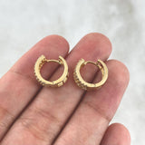 Candongas Copos Escalonados 3.45gr / 1.2cm / Circones Blancos Oro Amarillo *