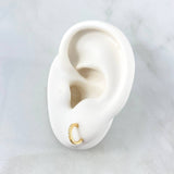 Topos Curva Parcial 1gr / 9mm Circones Blancos Oro Amarillo