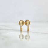 Topos Curva Parcial 1gr / 9mm Circones Blancos Oro Amarillo