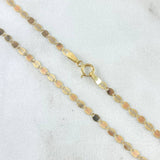 Flat Anchor Chain Mirror 1.65gr / 45cm / 2mm Polished Three Golds +3