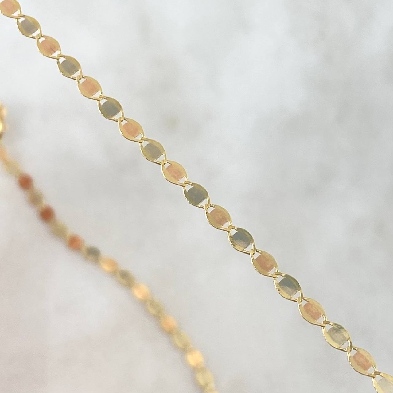 Flat Anchor Chain Mirror 1.8gr / 50cm / 2mm Three Golds +3 ©