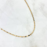Cadena Plana Espejo 1.85gr / 50cm / 2mm Lisa Tres Oros +3