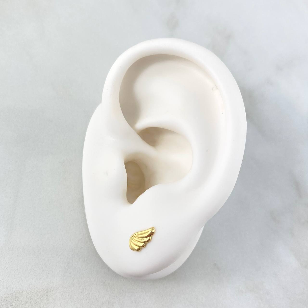 Stud Earrings Wings 0.6gr / 1/4 in / 18K Gold