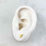Stud Earrings Wings 0.6gr / 1/4 in / 18K Gold