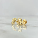 Stud Earrings Elephant 0.65gr / 7mm Smooth 18K Yellow Gold ©