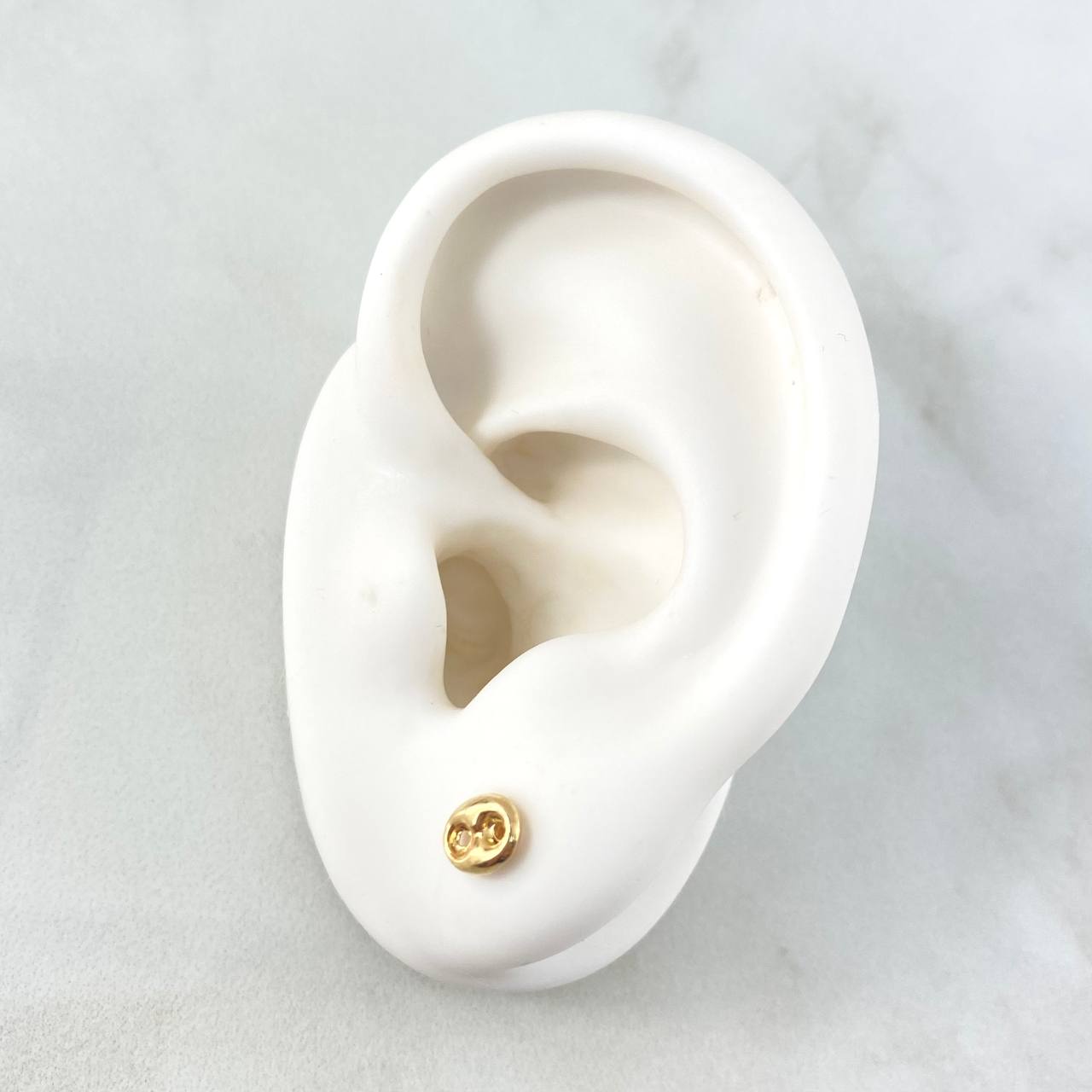 Stud Earrings GC Plain 0.45gr / 18K Gold