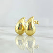 Stud Earrings Drop 3.95gr / 2cm / Polished Lobster Claw Butterfly Yellow Gold +4 18K