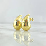 Stud Earrings Drop 3.95gr / 2cm / Polished Lobster Claw Butterfly Yellow Gold +4 18K